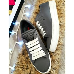 Authentic Prada Women's Grey Sneakers Size 6 US Gently Used